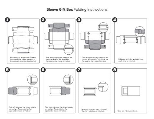 Clear Sleeve DIY Sliding Gold Gift Box 6 Pack 7 X 4.75 X 2